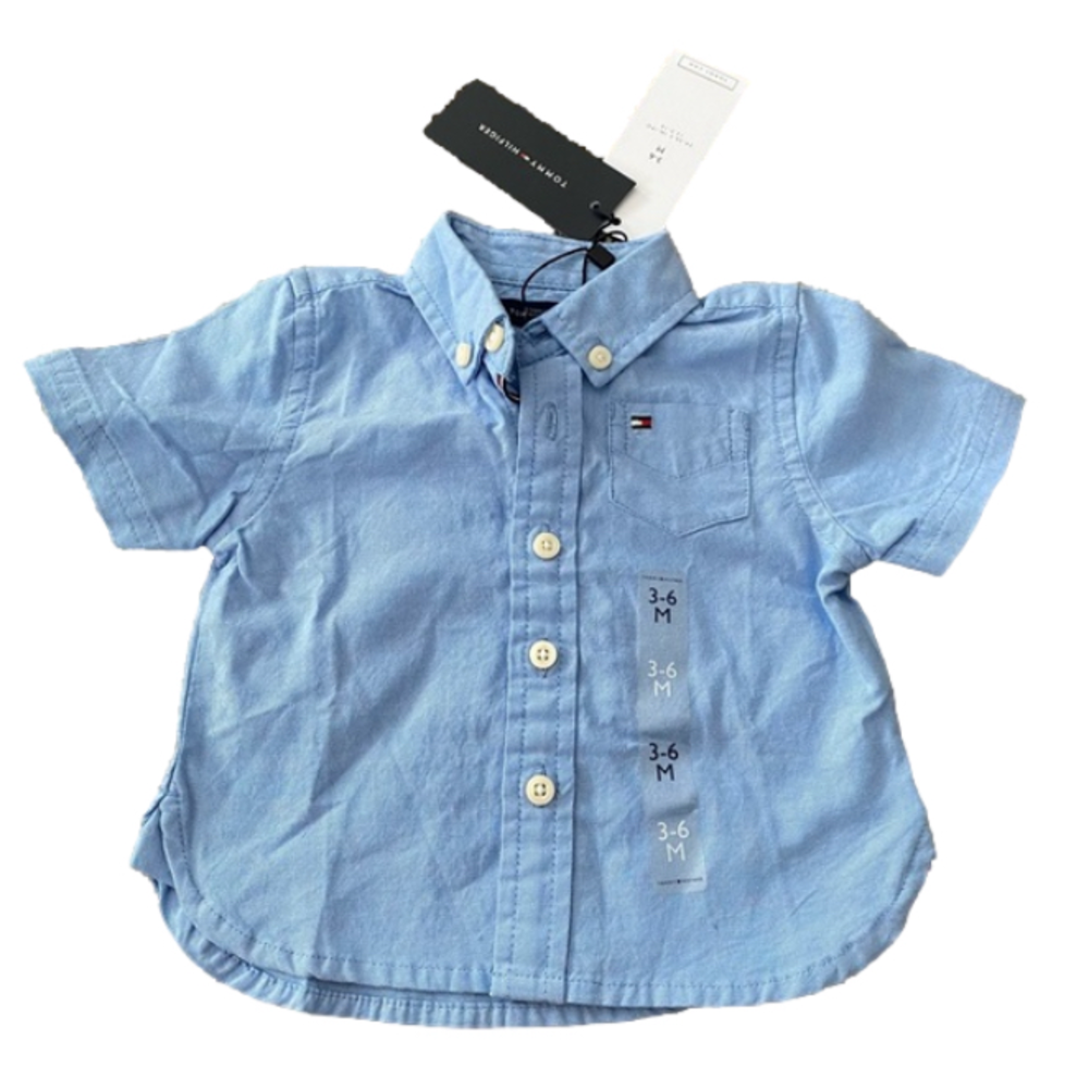 Tommy Hilfiger | Baby | Blue | Button Down Shirt | size 3-6 M | NWT